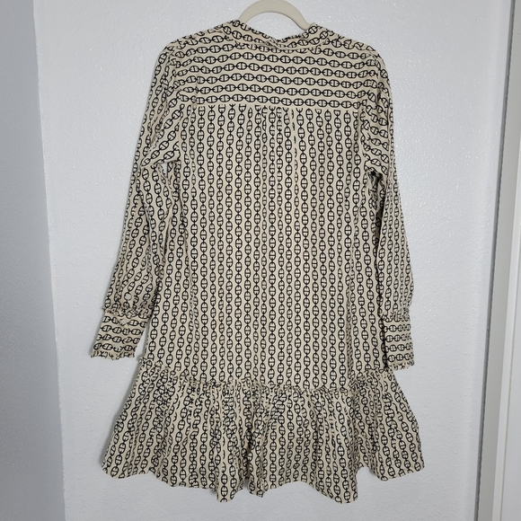 J Crew Amelia popover shirtdress in vintage links prints CF661 Size XXS NWT - Picture 5 of 12